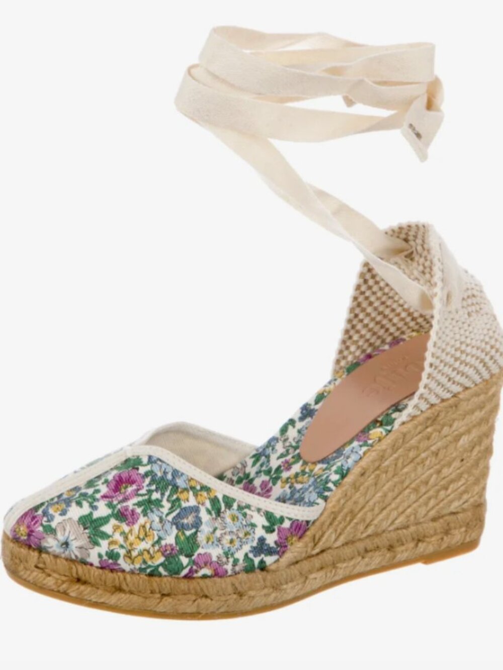 Rouje  Canvas Floral Print D'Orsay Pumps